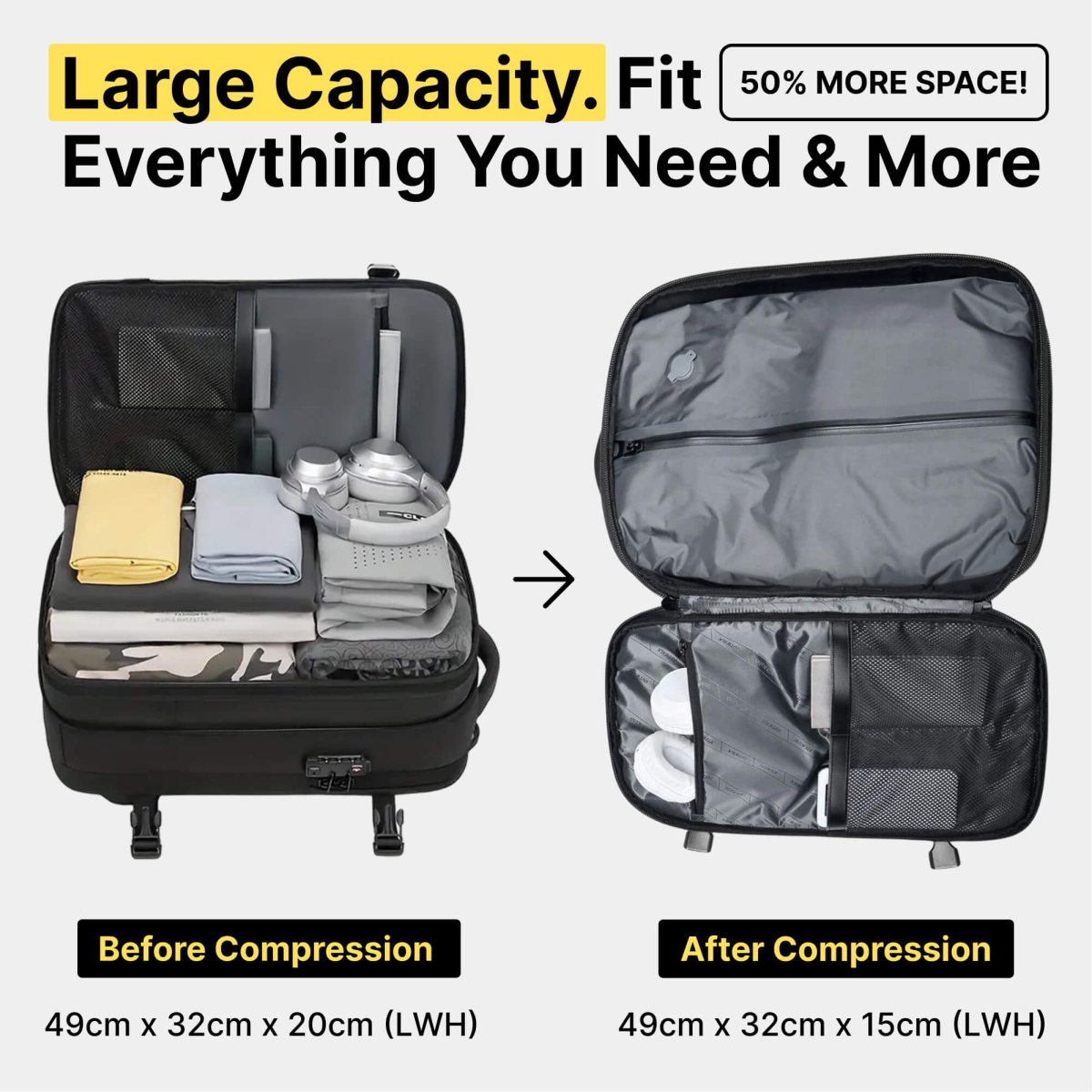 VAULTBAG® Matte Travel Backpack 60L